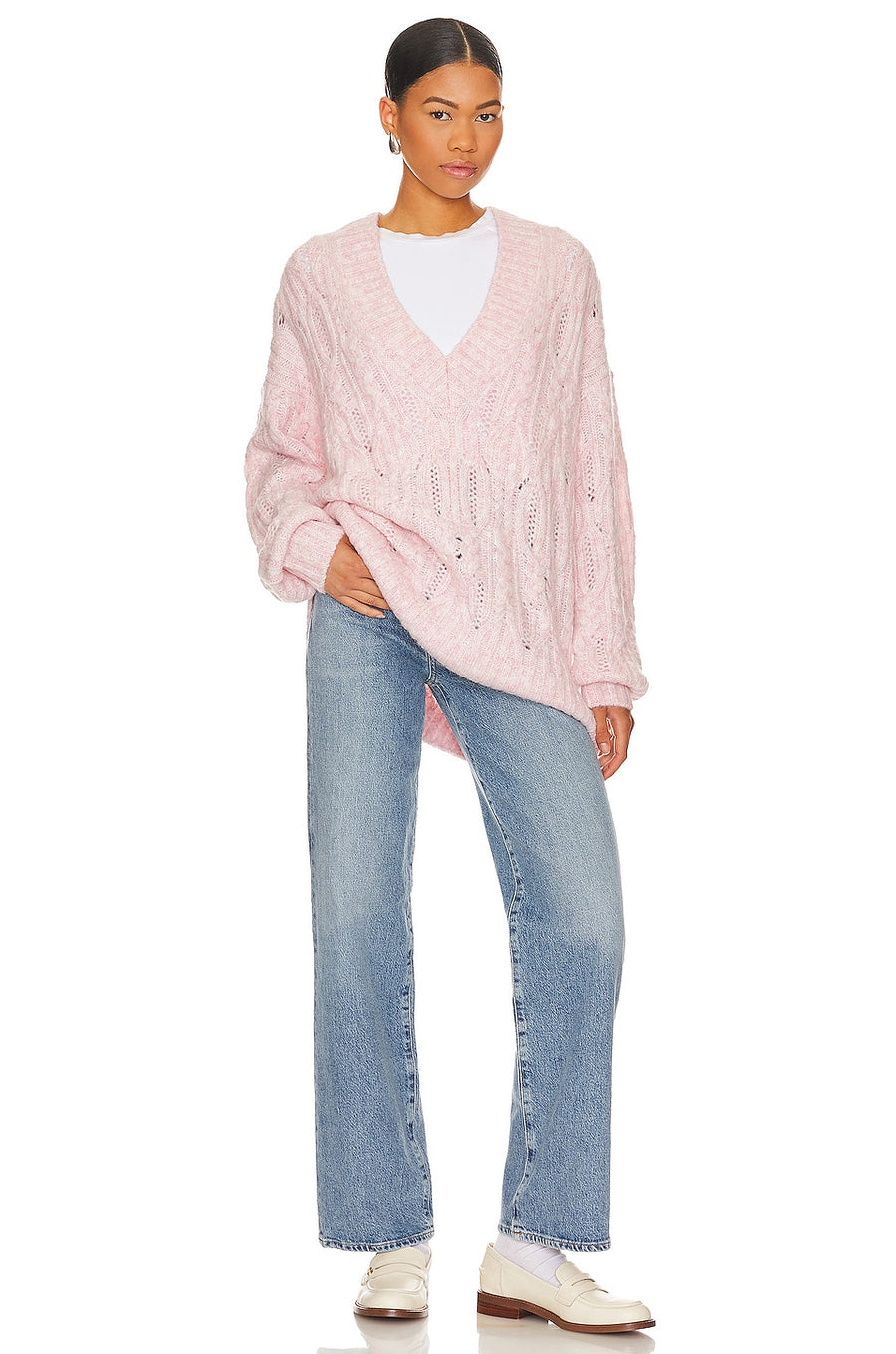 Friso Oversized Cable V Neck