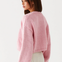 Knit Cardigan - Pink