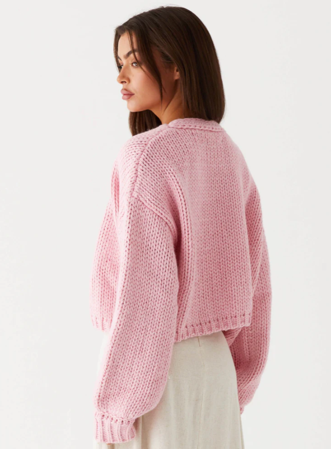 Knit Cardigan - Pink