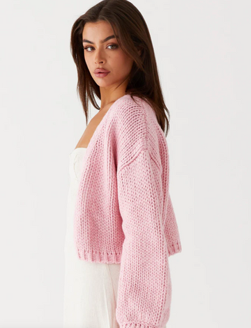 Knit Cardigan - Pink